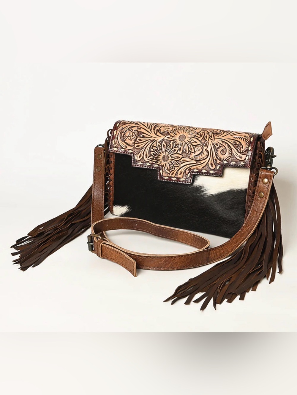 Westie Leather Crossbody Western Bag
